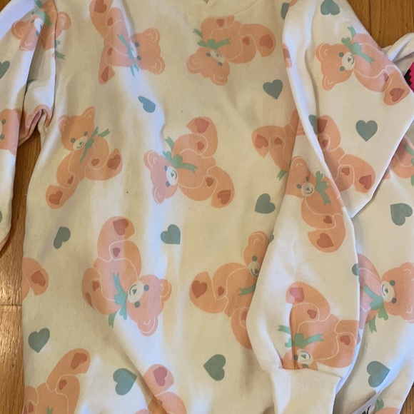 NWT set Teddy Bear heart and bows Sweatsuit Barbie pink style - Picture 4 of 14